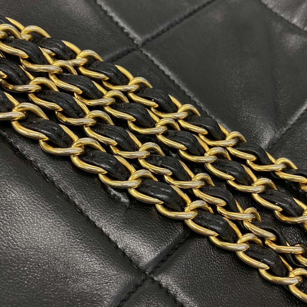 CHANEL Black Lambskin Leather Shoulder Bag - Picture 8 of 10